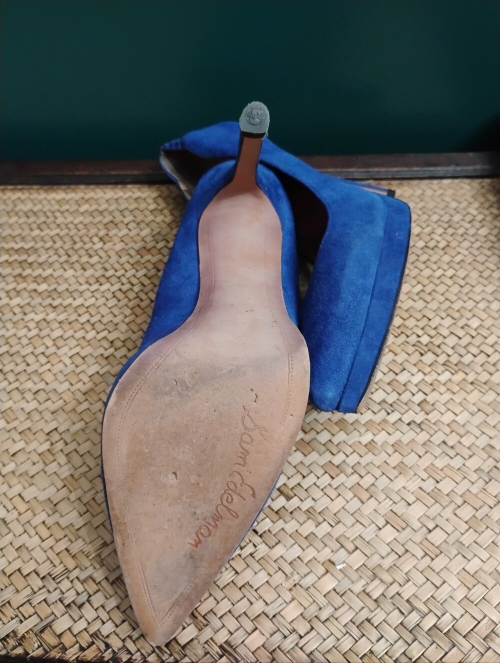 Sam Edelman Celia Mazarine Blue Suede Pumps Sz 10 - Picture 5 of 11